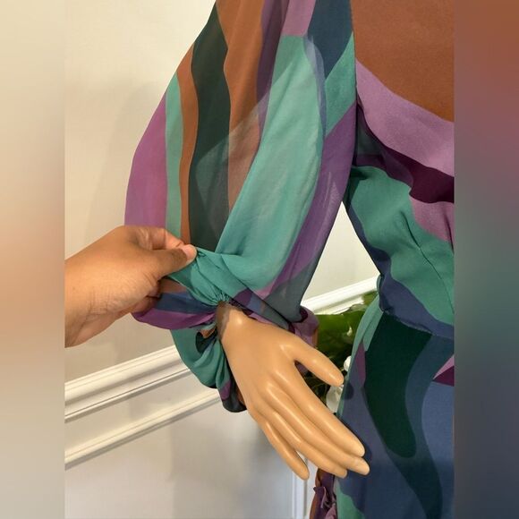 Hutch Multicolor Maxi Geo Wrap Dress - Picture 7 of 11